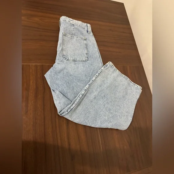 Old Navy Jeans Womens Size 12 High Rise Baggy Wide Leg Drapey Denim - Picture 7 of 7